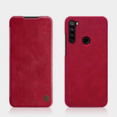 For Xiaomi Redmi Note 8T NILLKIN QIN Series Crazy Horse Texture Horizontal Flip Leather Case with Card Slot(Red)