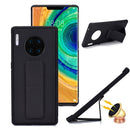 For Huawei Mate 30 Pro Shockproof PC + TPU Protective Case with Wristband & Holder(Black)