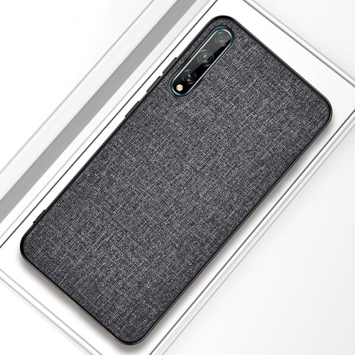 For Huawei Enjoy 10s Shockproof Cloth Texture PC+ TPU Protective Case(Grey)