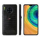 For Huawei Mate 30 Pro Crocodile Texture TPU + Leather Protective Case with Card Slot(Black)