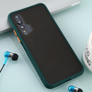 For Huawei Honor 20 Pro Skin Hand Feeling Series Anti-fall Frosted PC+ TPU Case(Dark Green)