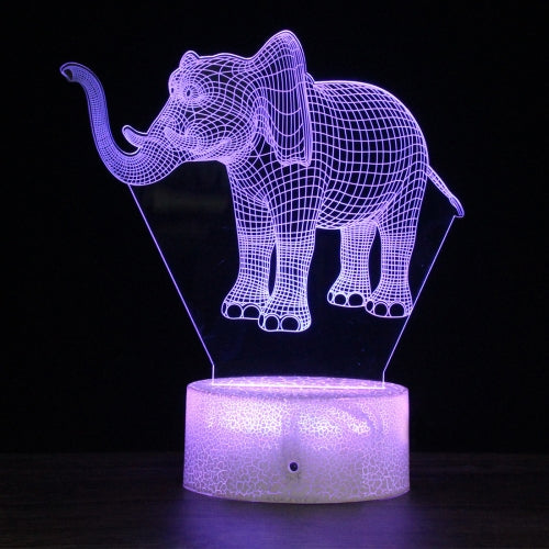 DW12 Crack Base Creative 3D Colorful LED Decorative Night Light, Touch Version