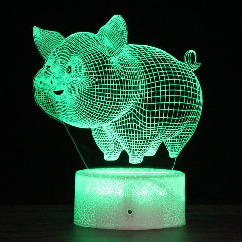 DW03 Crack Base Creative 3D Colorful LED Decorative Night Light, Remote Control Version