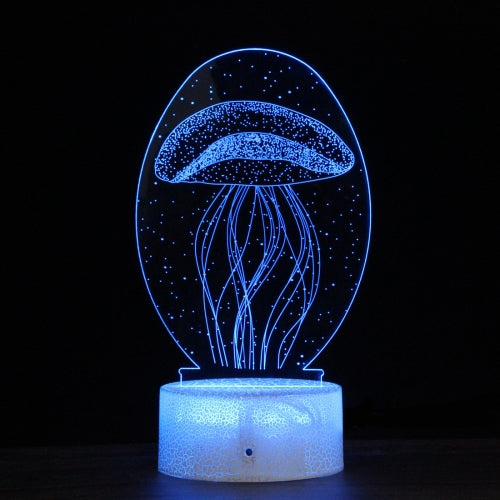 HY01 Crack Base Sea Animal Series Creative 3D Colorful LED Decorative Night Light, Touch Version