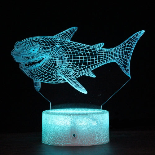 HY03 Crack Base Sea Animal Series Creative 3D Colorful LED Decorative Night Light, Touch Version