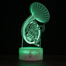 YQ03 Crack Base Musical Instrument Series Creative 3D Colorful LED Decorative Night Light, USB with Touch Button Version