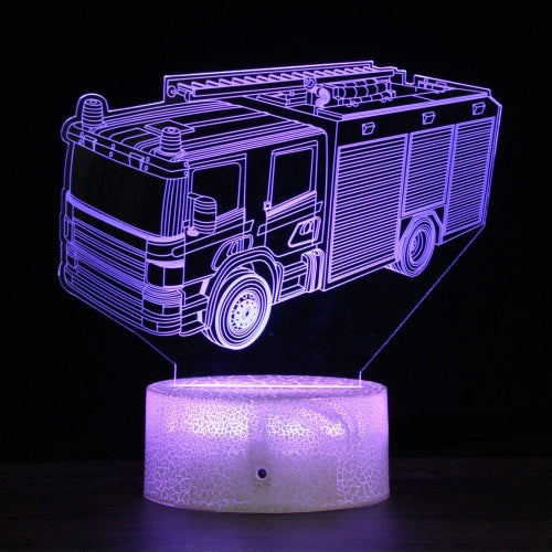 QC01 Crack Base Car Series Creative 3D Colorful LED Decorative Night Light, Remote Control Version