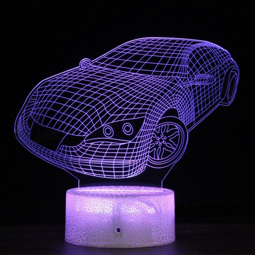 QC04 Crack Base Car Series Creative 3D Colorful LED Decorative Night Light, Remote Control Version