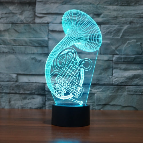 Black Base Creative 3D LED Decorative Night Light, Rechargeable with Touch Button, Pattern:Saxophone