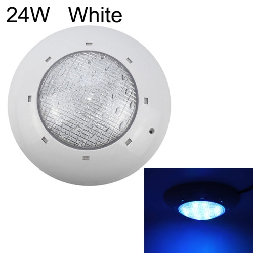 24W ABS Plastic Swimming Pool Wall Lamp Underwater Light(White)