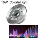 18W Landscape Colorful Color Changing Ring LED Stainless Steel Underwater Fountain Light(Colorful)