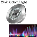 24W Landscape Colorful Color Changing Ring LED Stainless Steel Underwater Fountain Light(Colorful)