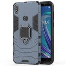 For Asus Zenfone Max Pro (M1) ZB601KL Shockproof PC + TPU Protective Case with Magnetic Ring Holder(Navy Blue)