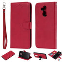 For Huawei Mate 20 Lite Solid Color Horizontal Flip Protective Case with Holder & Card Slots & Wallet & Photo Frame & Lanyard(Red)