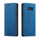 For Galaxy S8+ Forwenw Dream Series Oil Edge Strong Magnetism Horizontal Flip Leather Case with Holder & Card Slots & Wallet & Photo Frame(Blue)