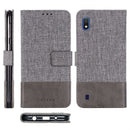For Galaxy A10 MUMXA MX102 Horizontal Flip Canvas Stitching Leather Case with Holder & Card Slots & Wallet(Grey)