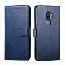 For Galaxy S9+ GUSSIM Business Style Horizontal Flip Leather Case with Holder & Card Slots & Wallet(Blue)