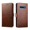 For Galaxy S10 GUSSIM Business Style Horizontal Flip Leather Case with Holder & Card Slots & Wallet(Brown)