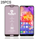 For Huawei P20 25 PCS 9H HD High Alumina Full Screen Tempered Glass Film
