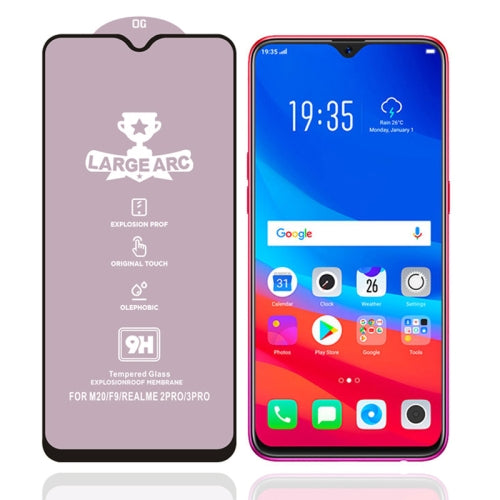 For OPPO F9 Pro 9H HD High Alumina Full Screen Tempered Glass Film