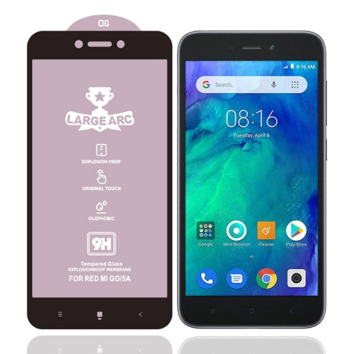 For Xiaomi Redmi Go 9H HD Large Arc High Alumina Full Screen Tempered Glass Film