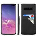 For Galaxy S10 Denior V1 Luxury Car Cowhide Leather Protective Case with Double Card Slots(Black)