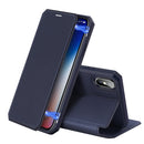For iPhone XS Max DUX DUCIS Skin X Series PU + TPU Horizontal Flip Leather Case with Holder & Card Slot(Blue)