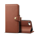 For iPhone 7 / 8 Denior V2 Luxury Car Cowhide Horizontal Flip Leather Case with Wallet(Brown)