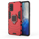 For Galaxy S20 Shockproof PC + TPU Protective Case with Magnetic Ring Holder(Red)