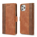For iPhone 11 Pro Retro Texture Contrast Color Splicing Horizontal Flip TPU + PU Leather Case with Card Slots & Holder & Wallet(Brown)