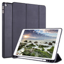 For iPad 10.2 Horizontal Flip Tablet PC PU Leather Case with Three-folding Holder & Pen Slot(Black)