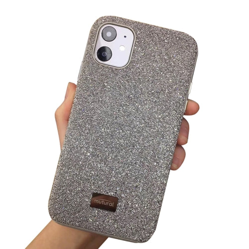 For iPhone 11 Mutural TPU + PC + Diamond Cloth Protective Case(Silver)