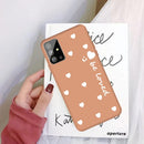 For Galaxy S20+ Smiling Love Heart Pattern Frosted TPU Protective Case(Coral Orange)