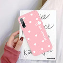 For Galaxy Note10 Smiling Love Heart Pattern Frosted TPU Protective Case(Pink)