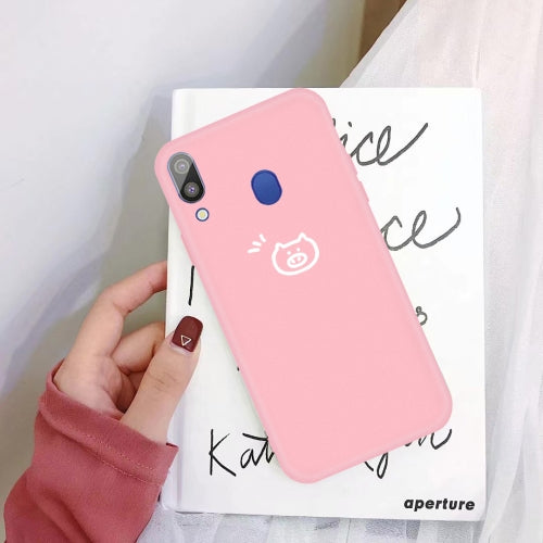 For Galaxy A30 Little Pig Pattern Frosted TPU Protective Case(Pink)