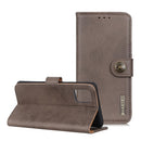 For Huawei P40 Pro KHAZNEH Cowhide Texture PU + TPU Horizontal Flip Leather Case with Holder & Card Slots & Wallet(Grey)