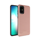 For Galaxy S20 Shockproof Brushed Texture Protective Case with Card Slot(Rose Gold)