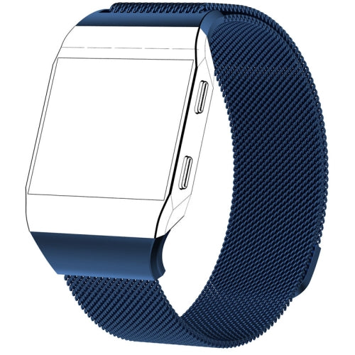 For FITBIT Ionic Milanese Watch Strap Large Size : 24X2.2cm(Blue)