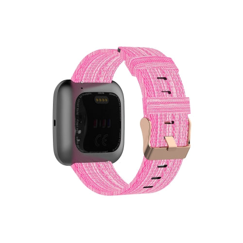 For FITBIT Versa Canvas Watch Strap(Pink)