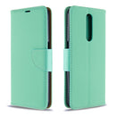 For Galaxy A01 Litchi Texture Pure Color Horizontal Flip PU Leather Case with Holder & Card Slots & Wallet & Lanyard(Green)