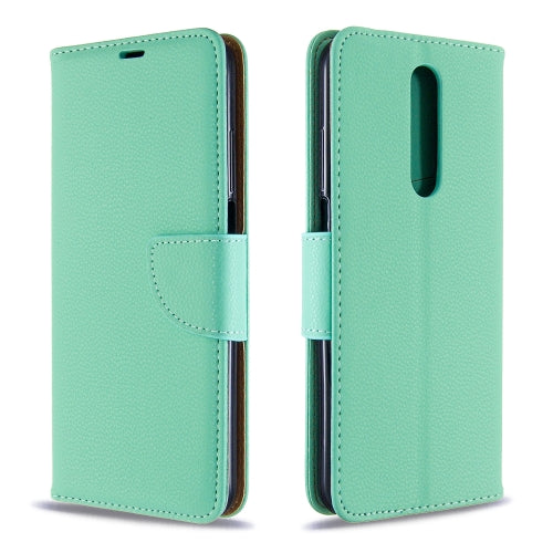 For Galaxy A01 Litchi Texture Pure Color Horizontal Flip PU Leather Case with Holder & Card Slots & Wallet & Lanyard(Green)