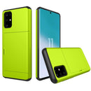 For Galaxy S20 Shockproof Rugged Armor Protective Case with Card Slot(Green)