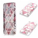 For Galaxy A20 / A30 Plating Marble Pattern Soft TPU Protective Case(Pink)