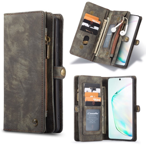 For Galaxy S20 Ultra CaseMe Detachable Multifunctional Horizontal Flip Leather Case, with Card Slot & Holder & Zipper Wallet & Photo Frame(Black)