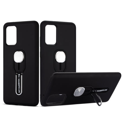 For Galaxy S20 Shockproof TPU + PC Protective Case with Holder(Black)