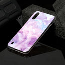 For Galaxy A01 Marble Pattern Soft TPU Protective Case(Purple)