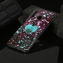 For Galaxy A21 Marble Pattern Soft TPU Protective Case(Green Love)