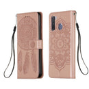 For Galaxy A21 Dream Catcher Printing Horizontal Flip Leather Case with Holder & Card Slots & Wallet & Lanyard(Rose Gold)