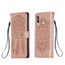 For Galaxy A60 Dream Catcher Printing Horizontal Flip Leather Case with Holder & Card Slots & Wallet & Lanyard(Rose Gold)