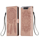 For Galaxy A80 Dream Catcher Printing Horizontal Flip Leather Case with Holder & Card Slots & Wallet & Lanyard(Rose Gold)